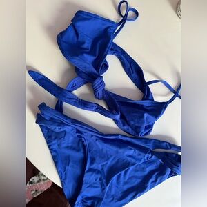 L*Space blue bikini small